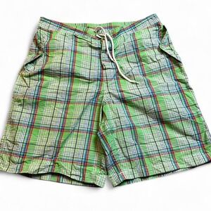 Vintage Polo Ralph Lauren‎ green plaid board shorts size 38